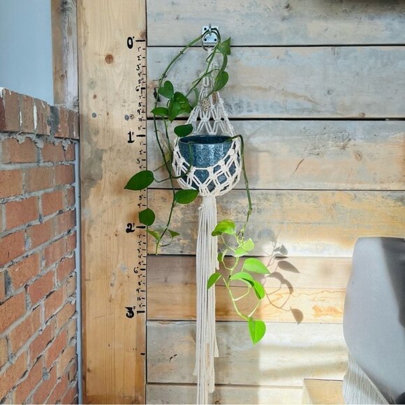 rope tied  macrame plant hanger - Picture 2 of 11